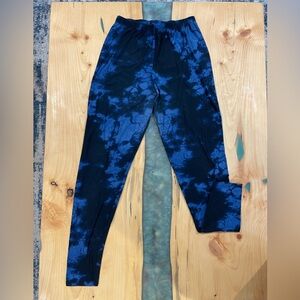Leggings Depot Plus Size Tie-Dye Leggings - Dark Blue & Black